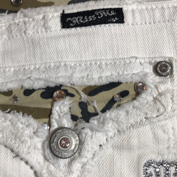 Sz LG Miss Me Jeans Mini Skirt - Picture 5 of 6